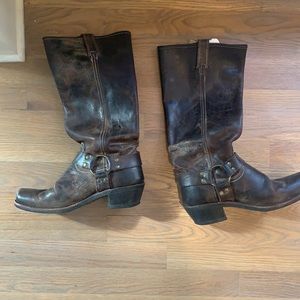 Frye leather harness boots